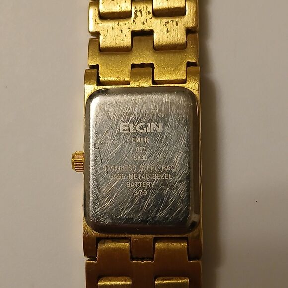 Vtg Elgin Diamond Elegant Gold Tone Quartz Bracelet Watch EM846 Japan Movt READ - Picture 3 of 16
